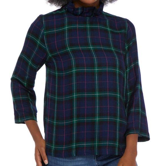 Bow Back Ruffle Top Sz Large - Picture 1 of 2